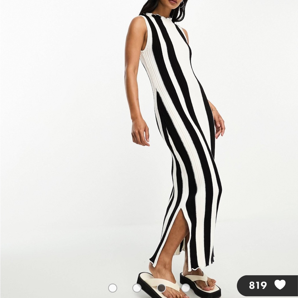 & other stories stretchy bodycon dress xs